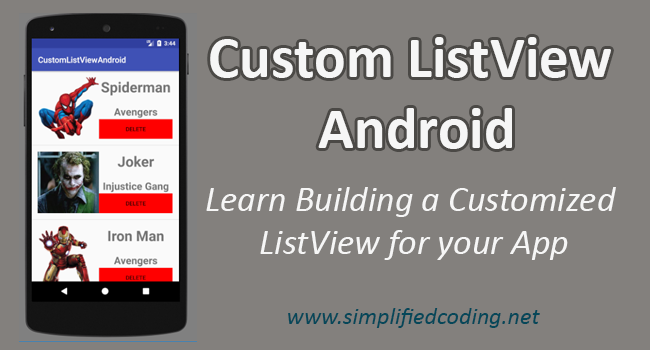 custom listview android tutorial