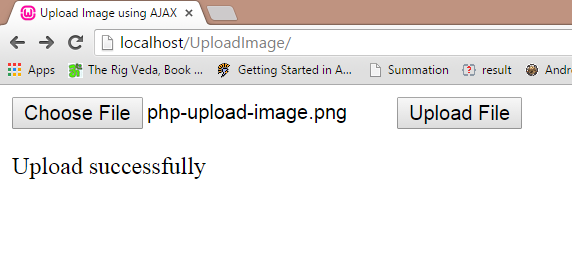 php upload image output