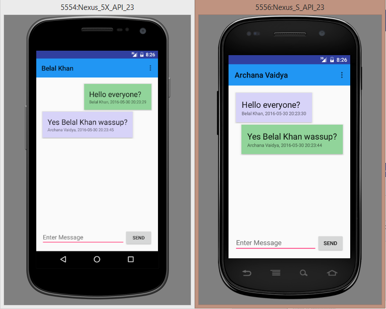 create chat application in android using gcm