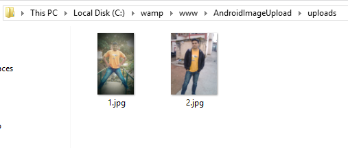 android upload image database