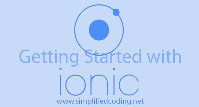 ionic framework tutorial