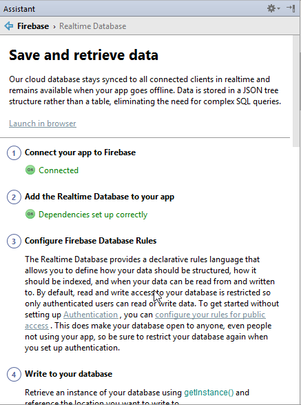 save and retrieve data