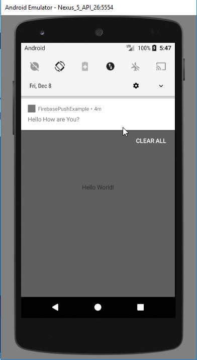 Firebase Cloud Messaging Sample Notification