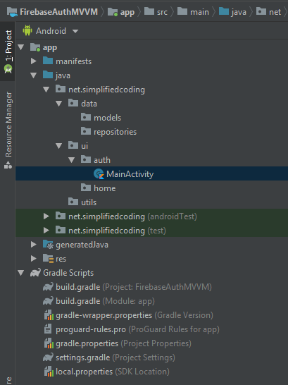 Firebase MVVM Example