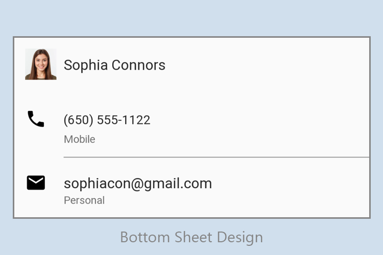 bottom sheet android design